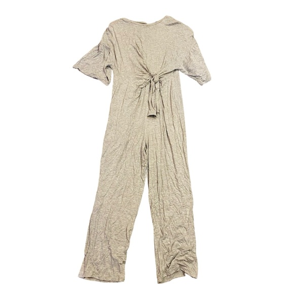 Mustard Seed Pants - ⭐️ MUSTARD SEED NWT Gray Short Sleeve Tie Front Jumpsuit